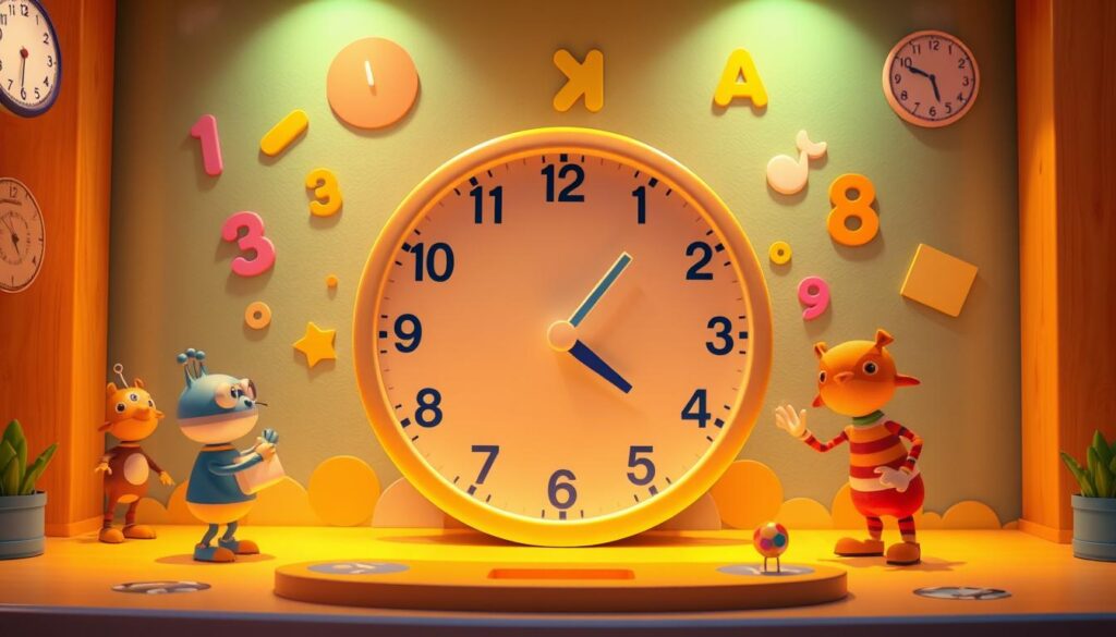telling time game app for kids, clock learning game